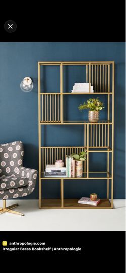 Anthropologie Irregular Brass Bookshelf