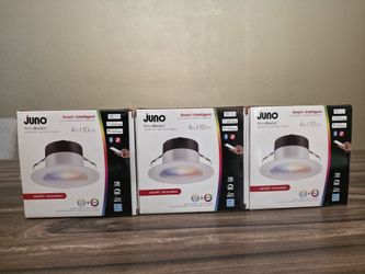 Set of 3 – Juno Smart 4” Recessed LED Downlights (Color Changing + Tunable White)