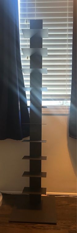 Container Store Anthracite Floating Bookshelf