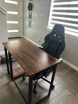 Desk and chair