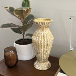 MCM Savoy Pottery 24k Gold Vase