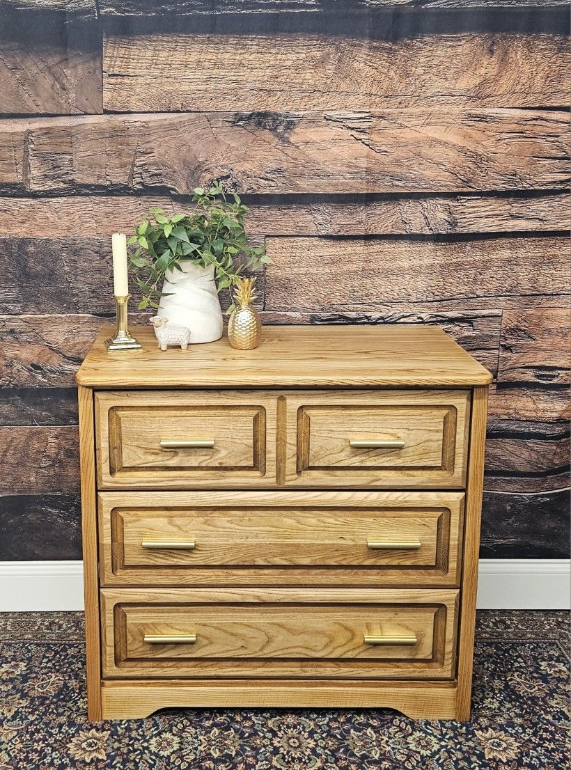 Multipurpose Oak 3 Drawer Cabinet