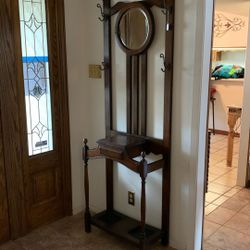 Hat Rack With Mirror 