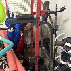 Pull-up Bar, bench, And Weights 