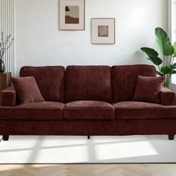 NEW - Korser 89"Chenille Sofa 3 Seater Couch with Extra Upholstered Deep Seats for Living Room