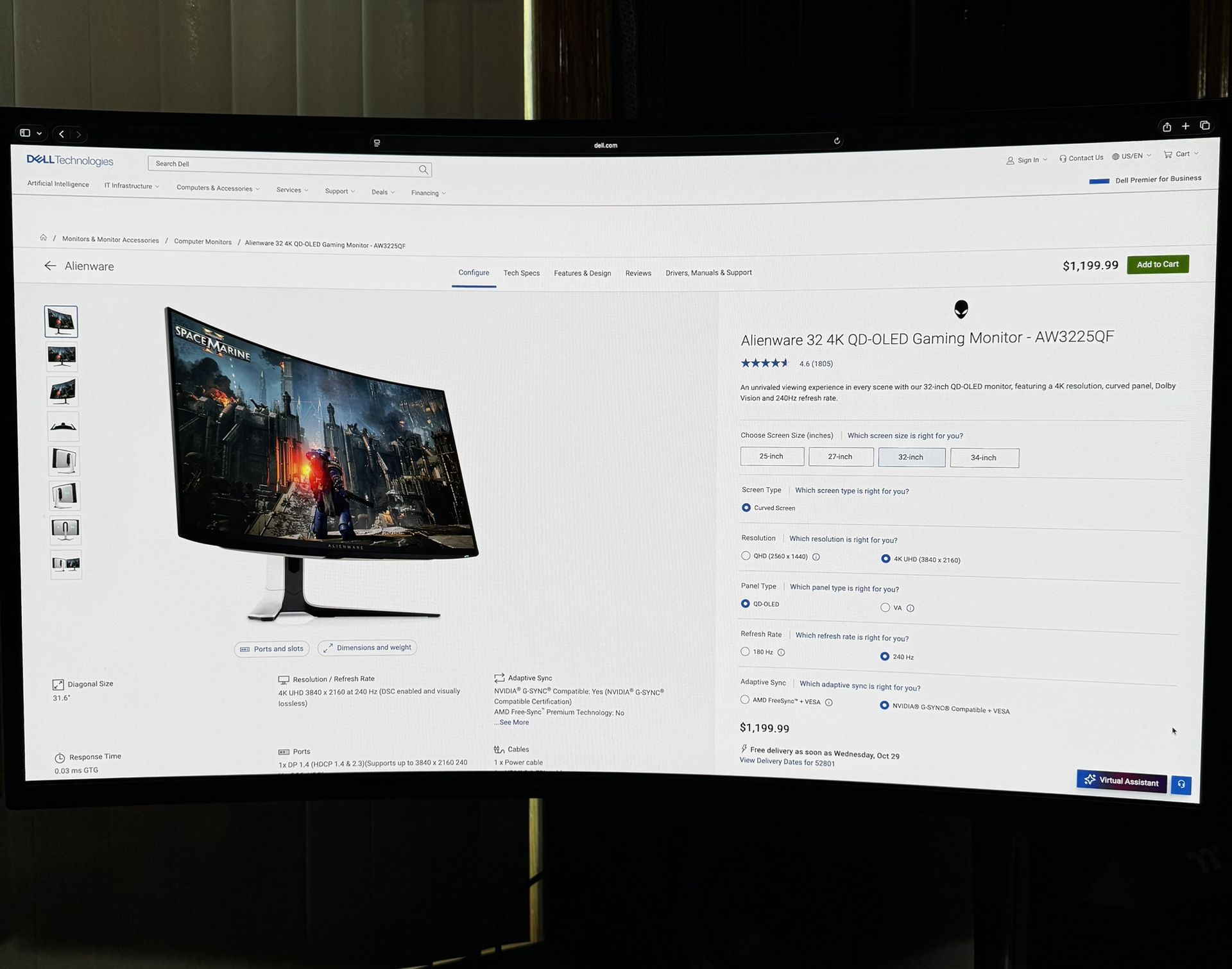 Alienware QD-OLED Gaming Monitor