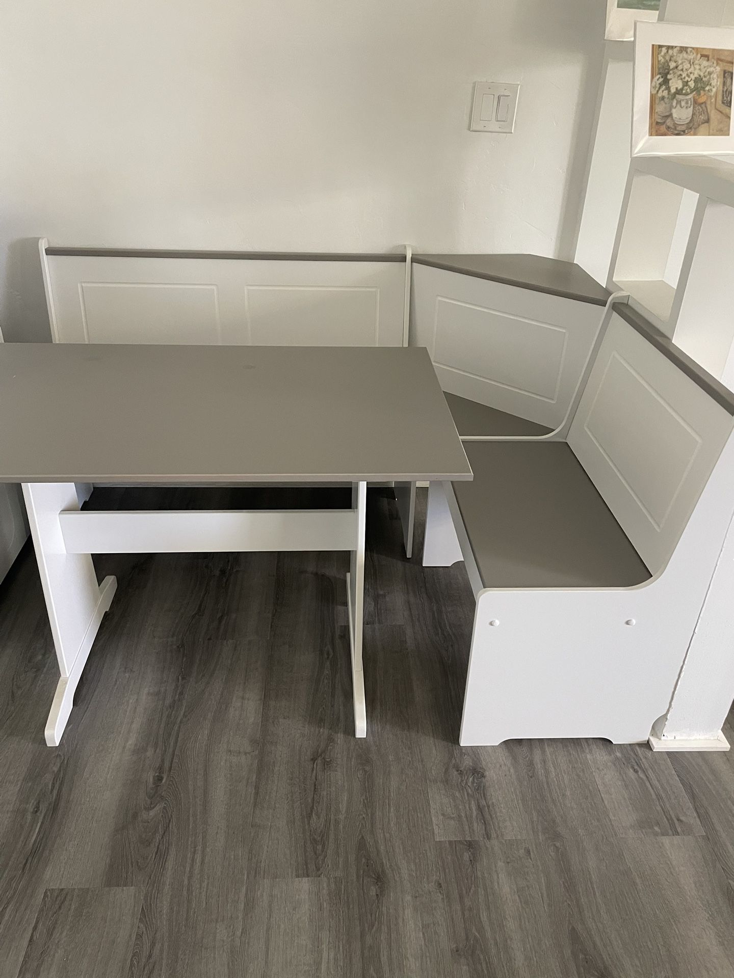 Kitchen Nook Booth Benches And Dining Table Set