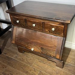 Vintage End Table + Storage Cabinet