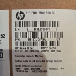 HP Elite Mini 800 G9 Mini Desktop