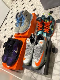 4 pairs of Nikes - Kobe, KD, LeBron