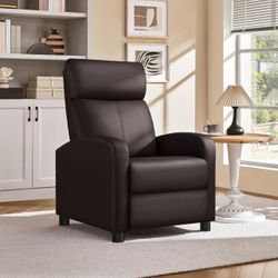 Recliner Chair with 3 Adjustable Angles Living Room Chairs Brown