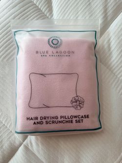 Hair drying pillowcase and scrunchie set
