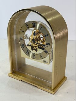 Vintage Sunbeam Japan Brass Skeleton Clock - Working (Read Details)