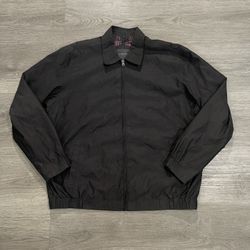 Vintage 2000s Covington Men’s Black Work Windbreaker Jacket 