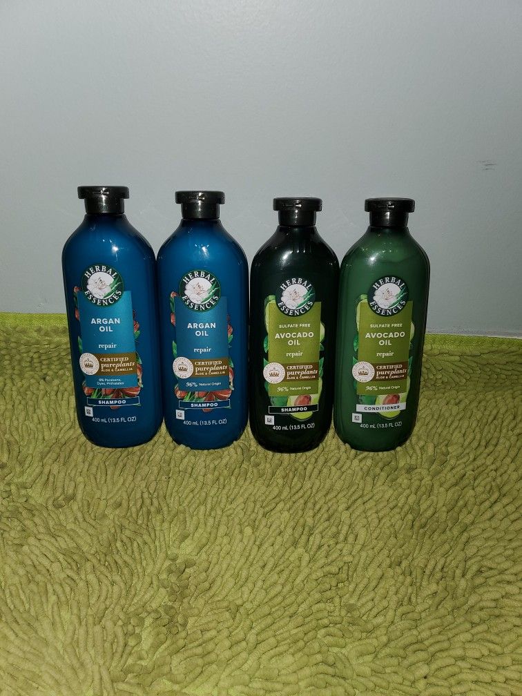 3 Shampoo/ 1 Conditioner 13.5oz Herbal Essences Argan Oil/Avocado Oil