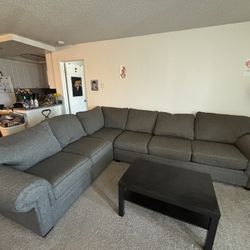 Grey Upholstered Couch