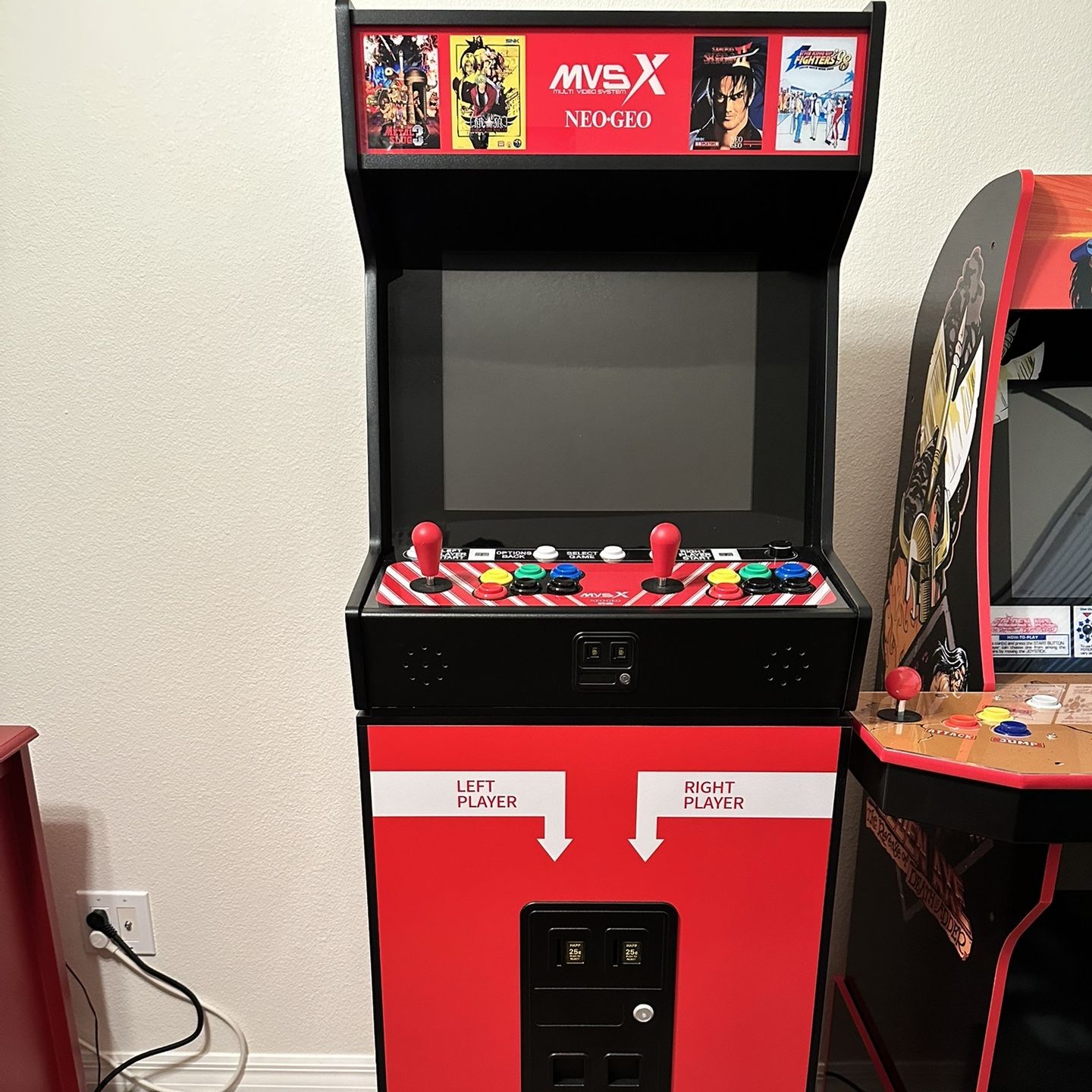 SNK MVSX Neo Geo Arcade Machine with Base and Riser for Sale in