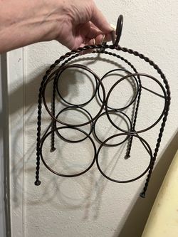 Small Table Top Metal Wine Rack