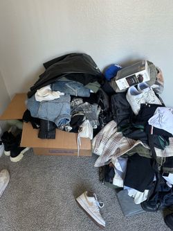 Lot of clothes and shoes.