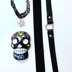 La calaca chokers and necklace