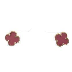 Woman’s Ladies 10k Yellow Gold Pink Clover Stud Earrings GP3129733