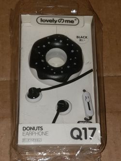 Lovely Me Donuts Earphone Q17 Black