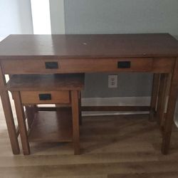 Table with side table included 