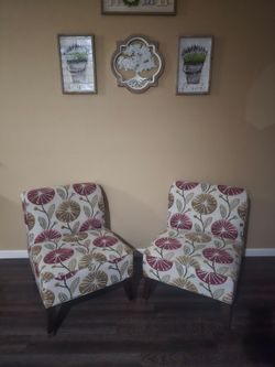 Modern Floral Accent Chair