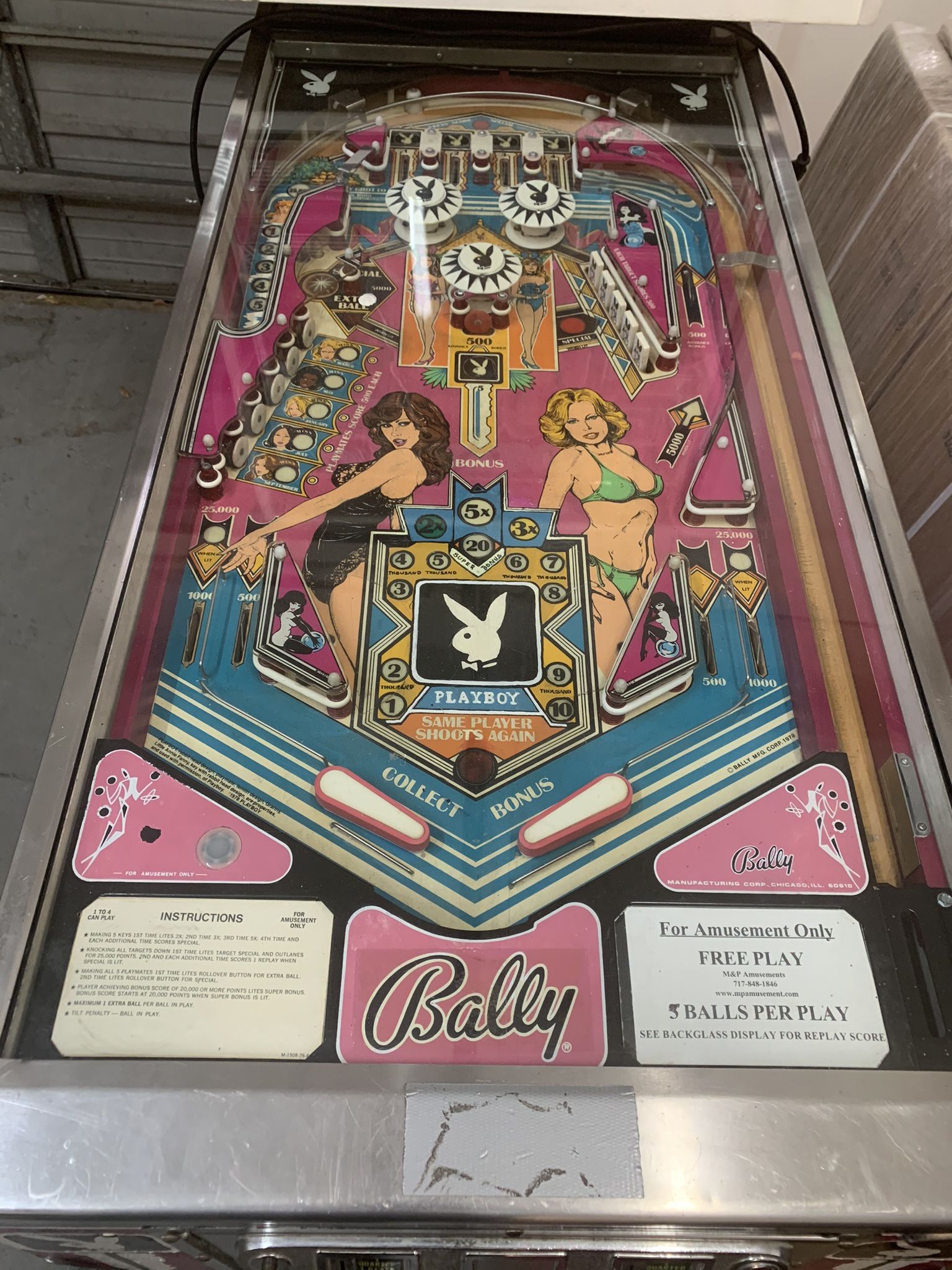 1978 Bally Playboy Pinball Machine