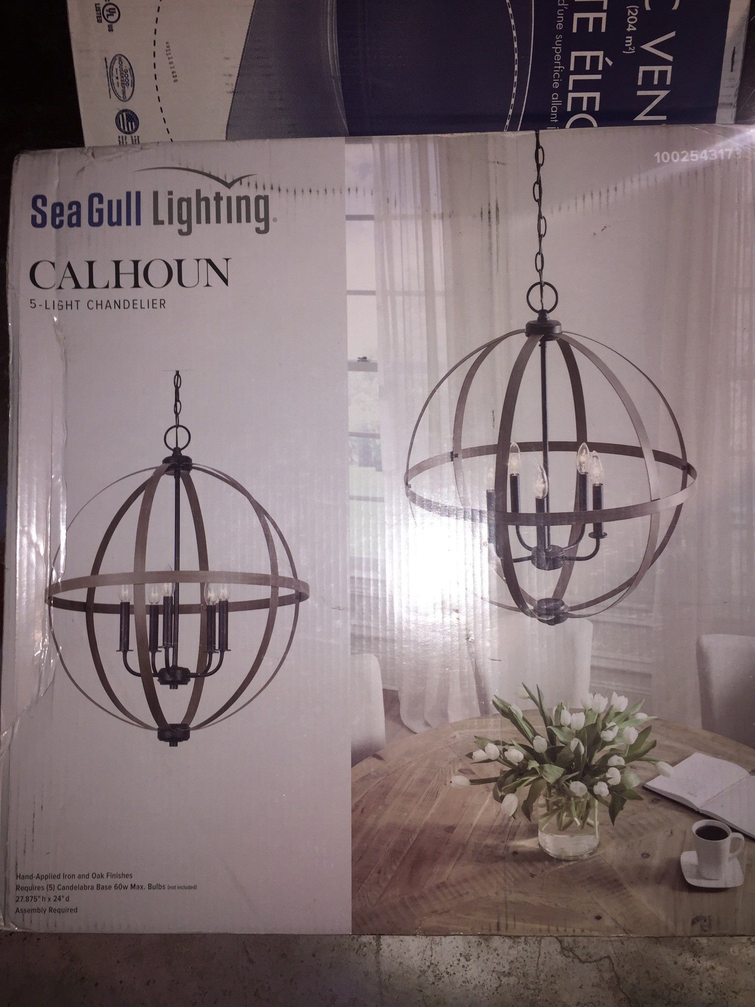 seagull 5 light chandelier