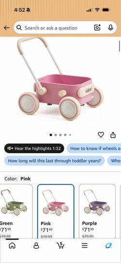 Baby push walker for 7 month to 4 years old