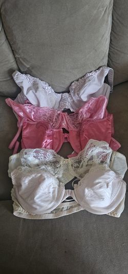 Set Of 5 Satin And Lace Bras 