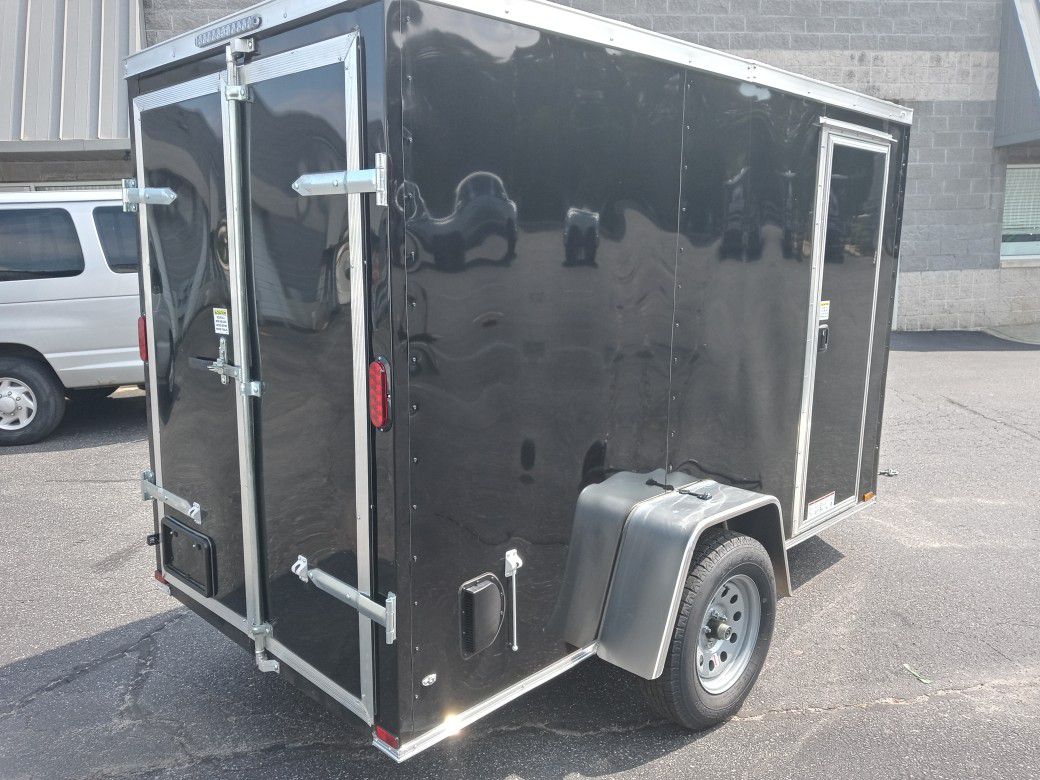5x10ft Enclosed Vnose Trailer Brand New Moving Storage Cargo Traveling Motorcycle ATV UTV SXS Hauler