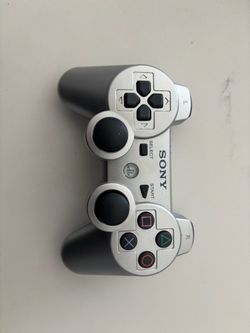 Sony PS3 DualShock 3 Wireless Controller Silver OEM – Stick Drift – For Parts/Repair