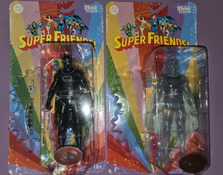 New McFarlane Toys DC Super Friends Batman Phantom & Crystallize Superman 6-in Retro Action Figure