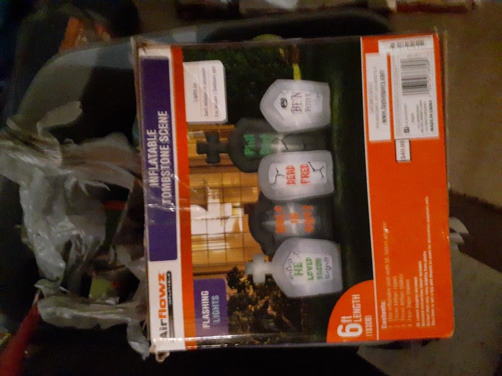 6 foot Halloween blow up graveyard never opened