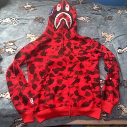 Red Bape Hoodie Size Medium