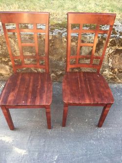 Very nice hardwood two chairs