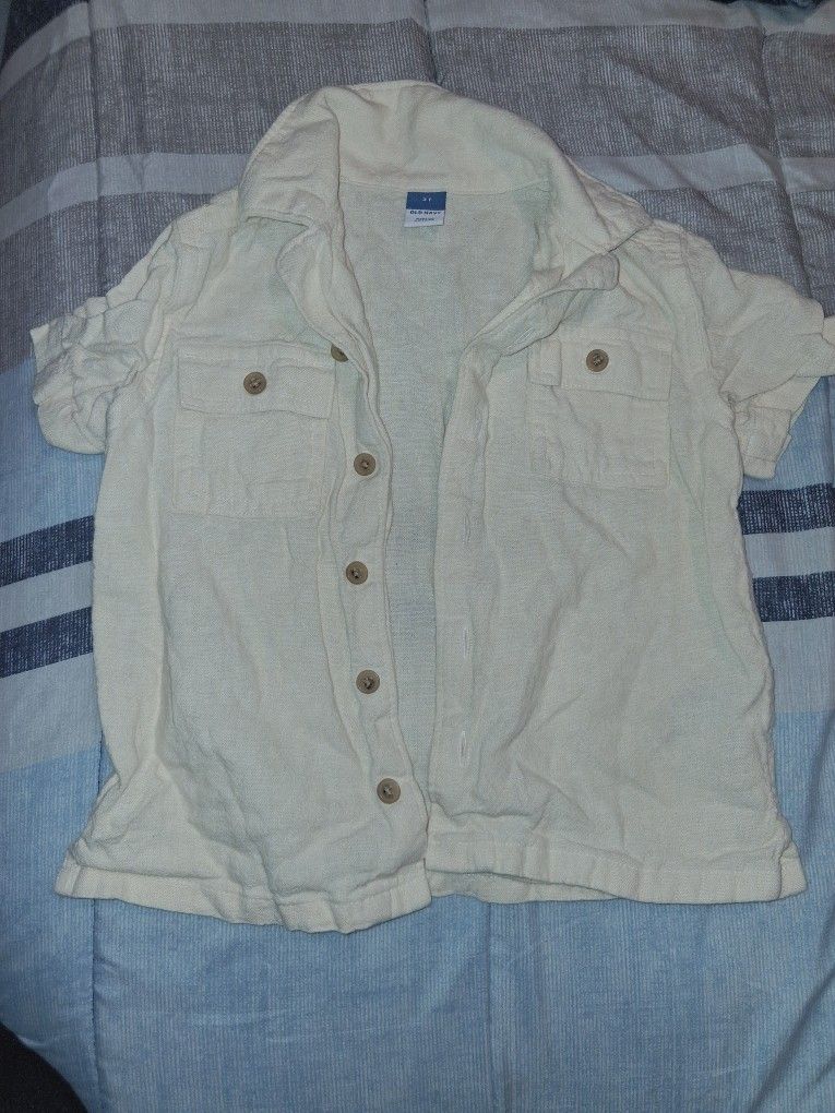 Old Navy Yellow Button Down Shirt 3T