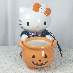 Blue Sky Clayworks Hello Kitty Jack Pot Candy Bowl Halloween Jack-o-lantern 2024