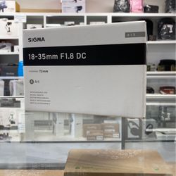Sigma 18-35mm F1.8 For Canon EF (Ends 11/17)