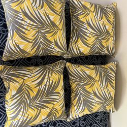 Brentwood Originals Curaçao Palm Lemon Drop Pillows