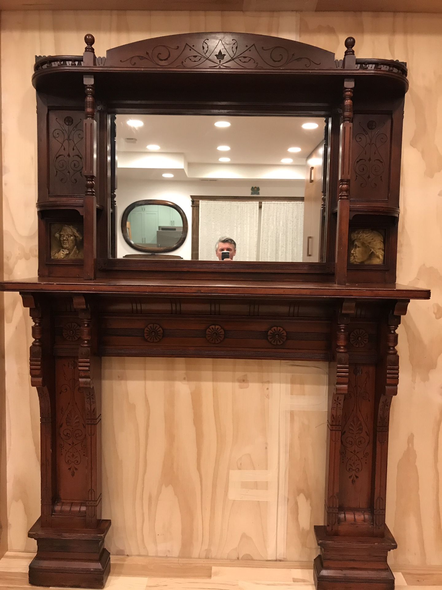 Fireplace mantel surrounding