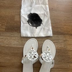 White Tory Burch Sandals