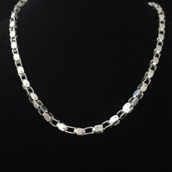 21.5" x 7mm 316L Stainless Steel Open Box Fancy Link Biker Chain Necklace. NWOT