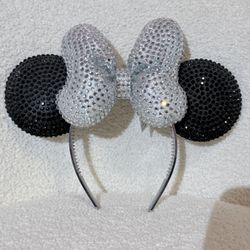Disney Silver Crystal Minnie Mouse Ears