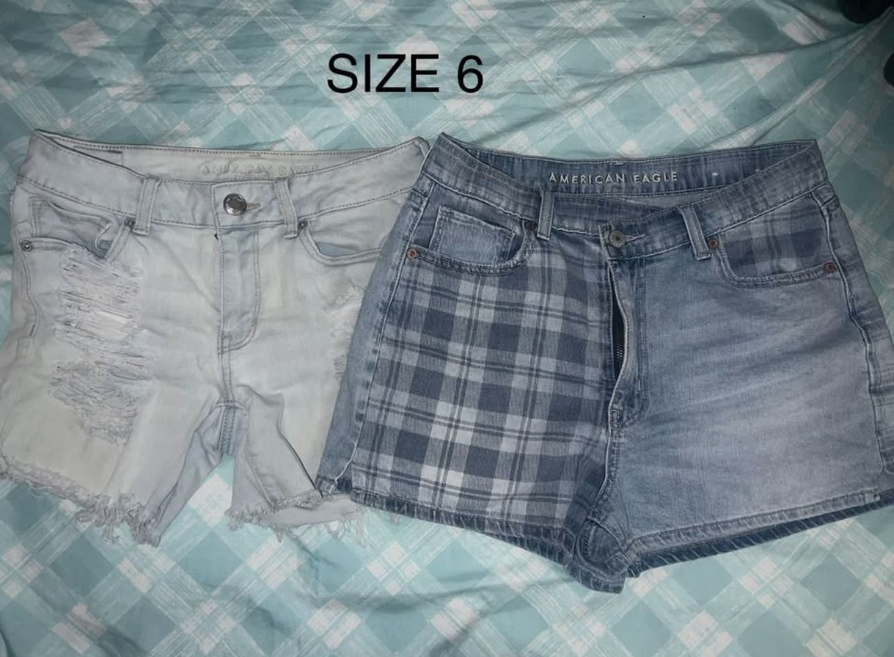 2 Pairs of American Eagle Denim Shorts – Size 6 