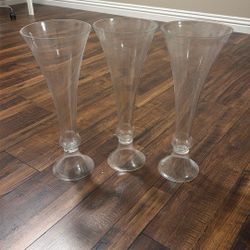Tall floral vases 