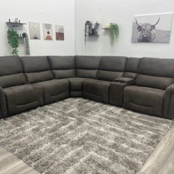 Carlin Fabric Power Reclining Sectional with Power Headrests