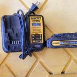 DeWalt 12V-20V MAX Lithium-Ion battery and charger